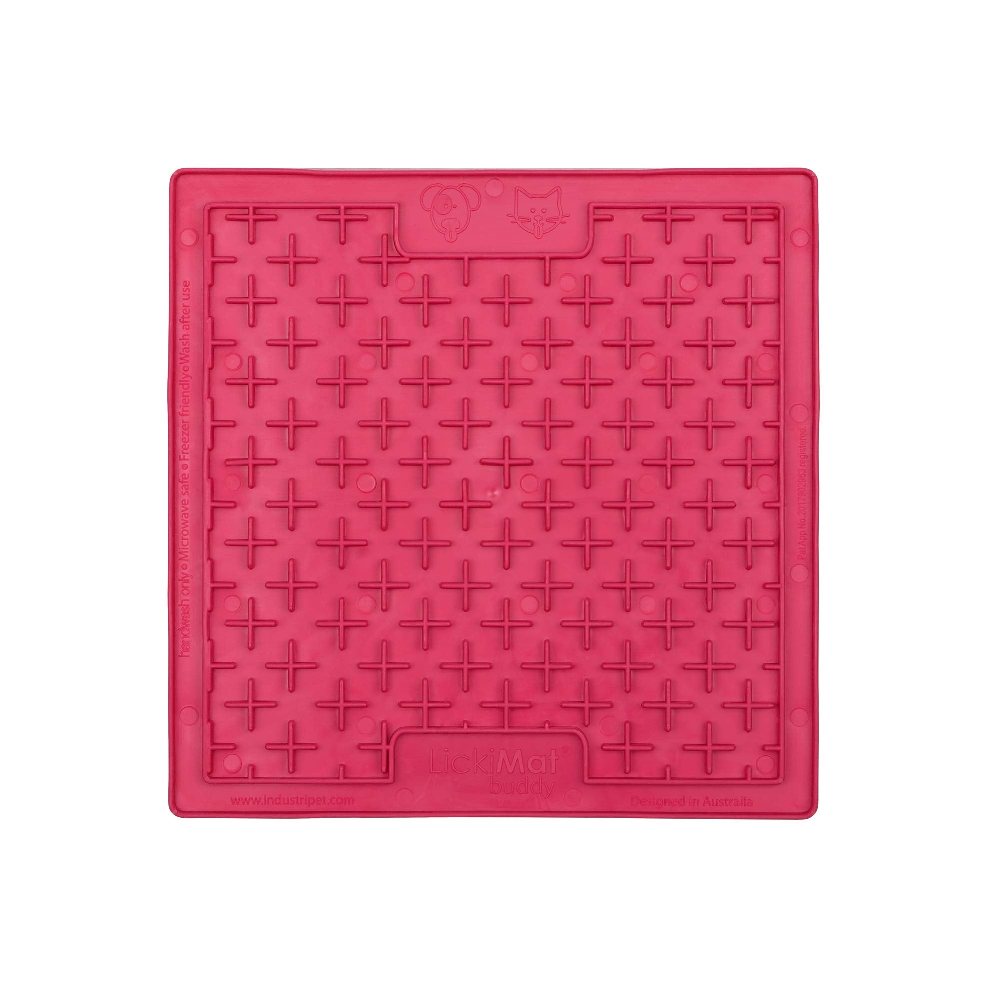 Innovative Pet Lickimat Classic Buddy Slow Feeding Mat for Cats - Pink  