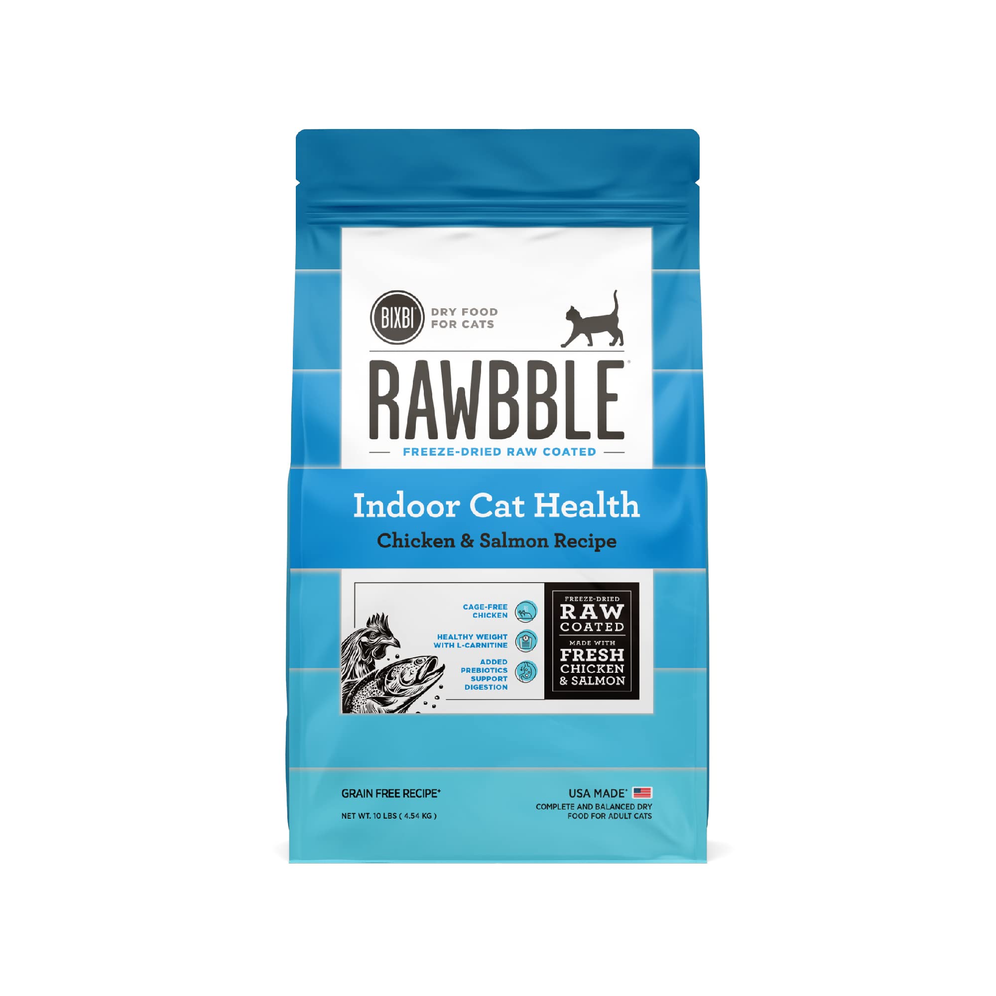 Bixbi Rawbble Salmon Recipe Dry Cat Food - 10 Lbs  