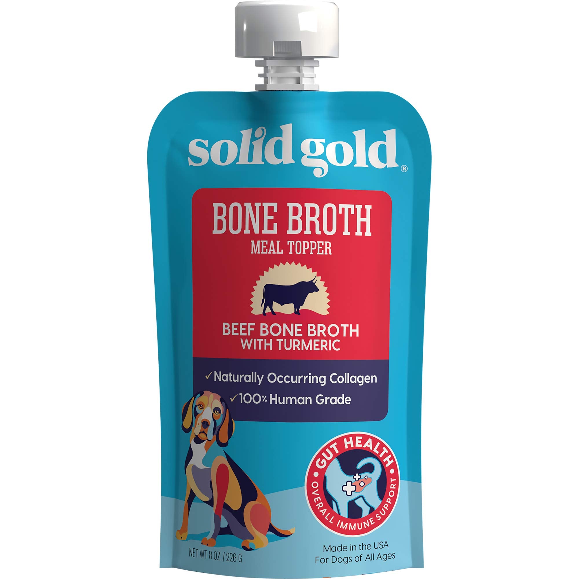 Solid Gold Grain-Free Bone Broth Beef Stew with Hearty Vegetables Dog Food Topper - 11 Oz - Case of 6  