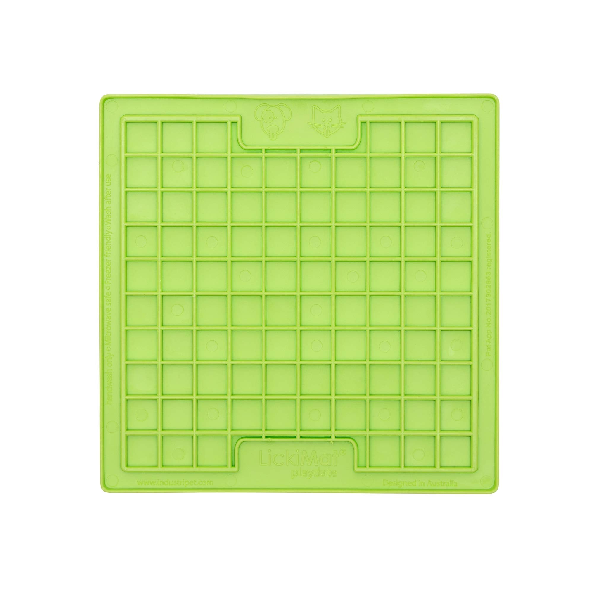 Innovative Pet Lickimat Classic Playdate Slow Feeding Mat for Cats - Green  