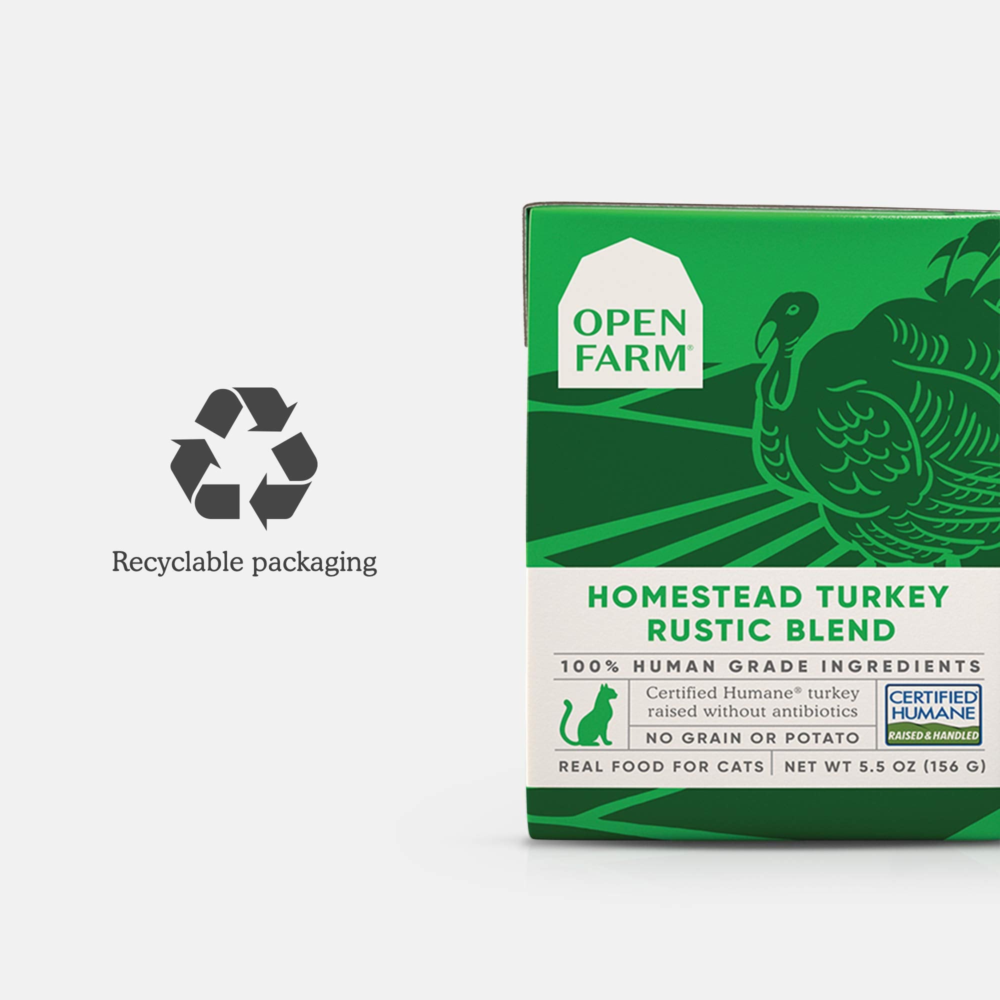 Open Farm Rustic Blend Grain-Free Homestead Turkey Wet Cat Food - 5.5 Oz - Case of 12  