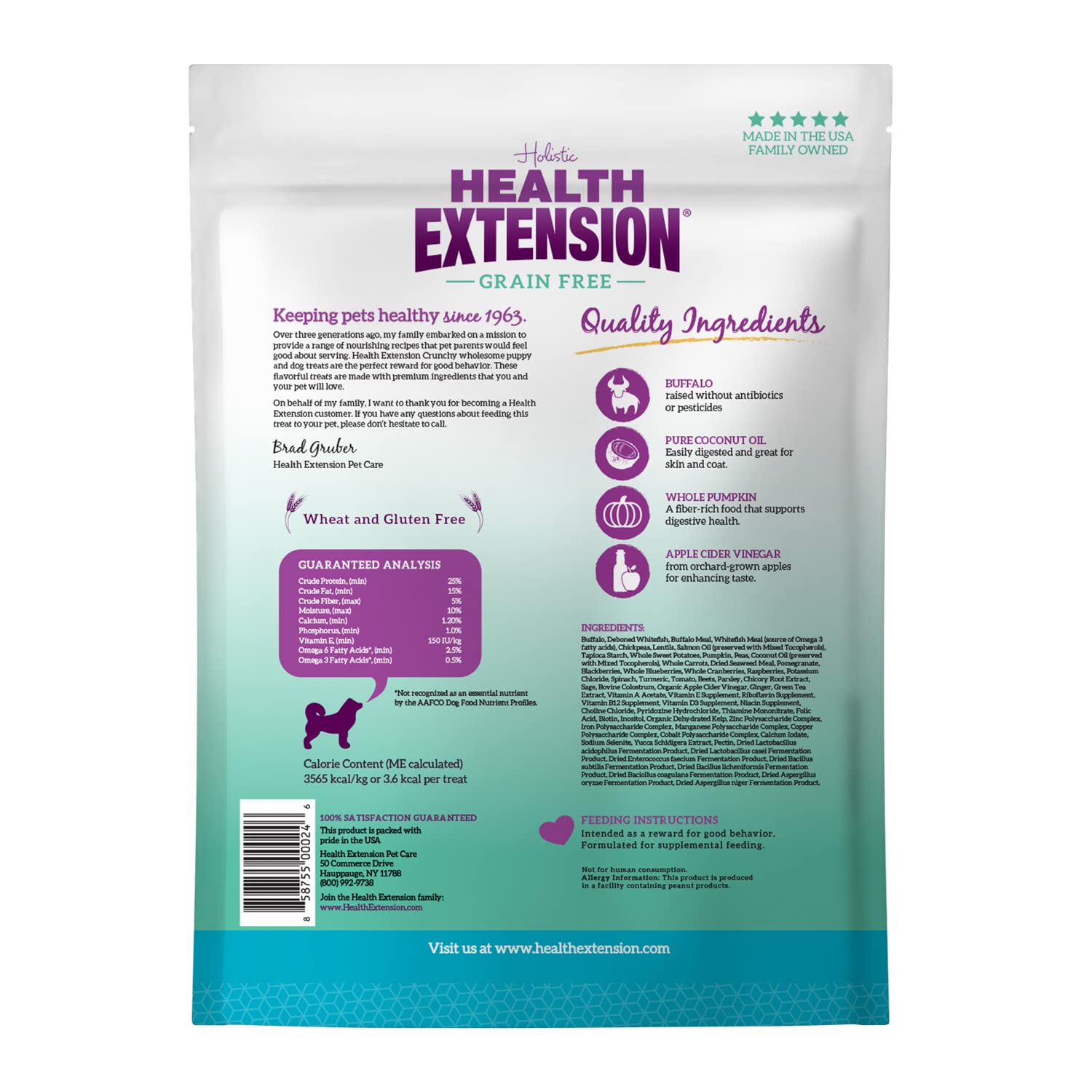 Health Extension Buffalo Crunchy Cat Treats - Small - 12 Oz  