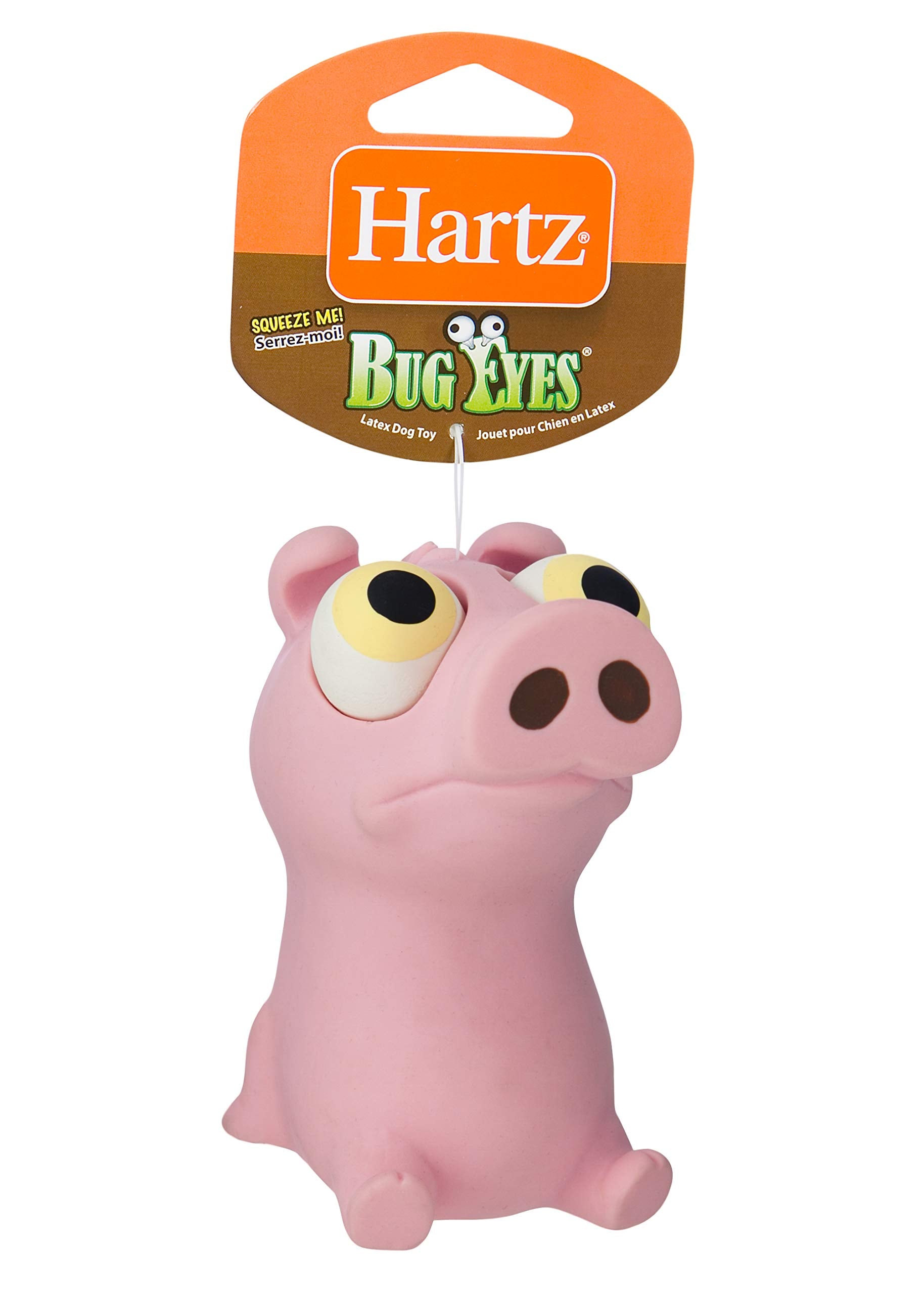 Hartz Mountain Bug Eyes Animated Latex Rubber Dog Toy  