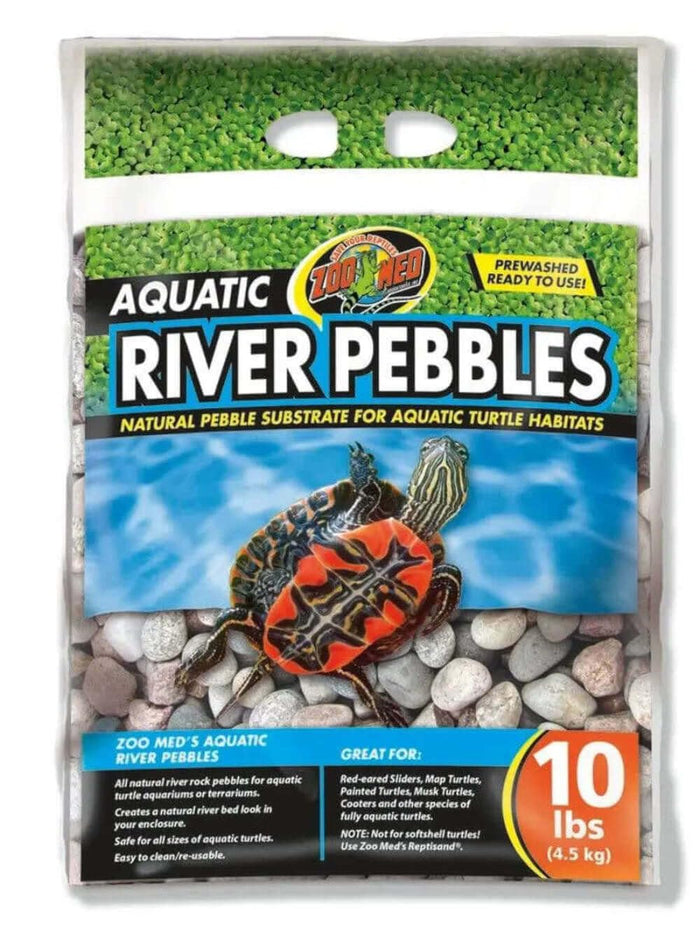 Zoo Med Laboratories Aquatic River Pebbles Decorative Aquarium and Turtle Substrate - M...