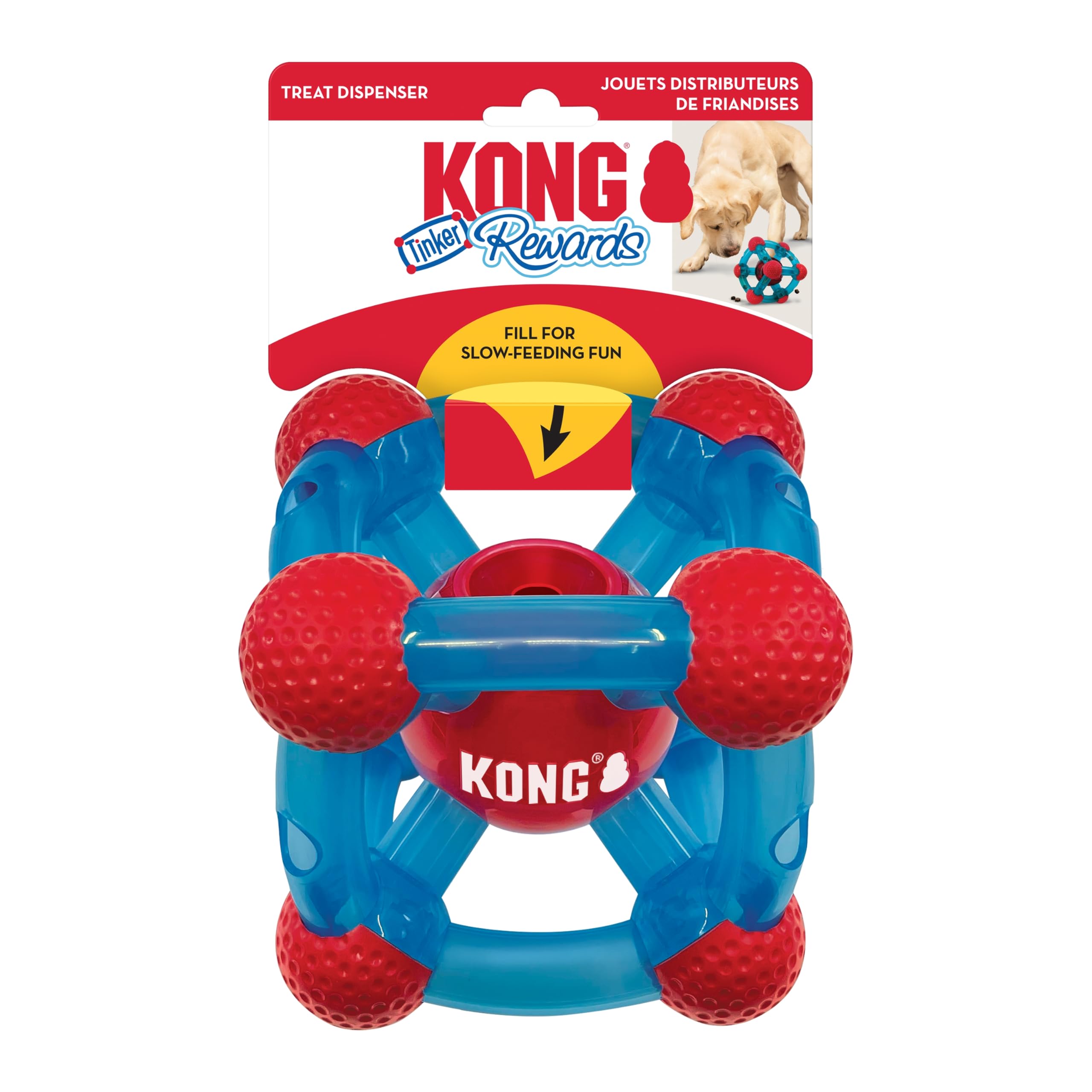 Kong Rewards Tinker Toy Treat Inserting Interactive Feeding Dog Toy - Medium/Large  