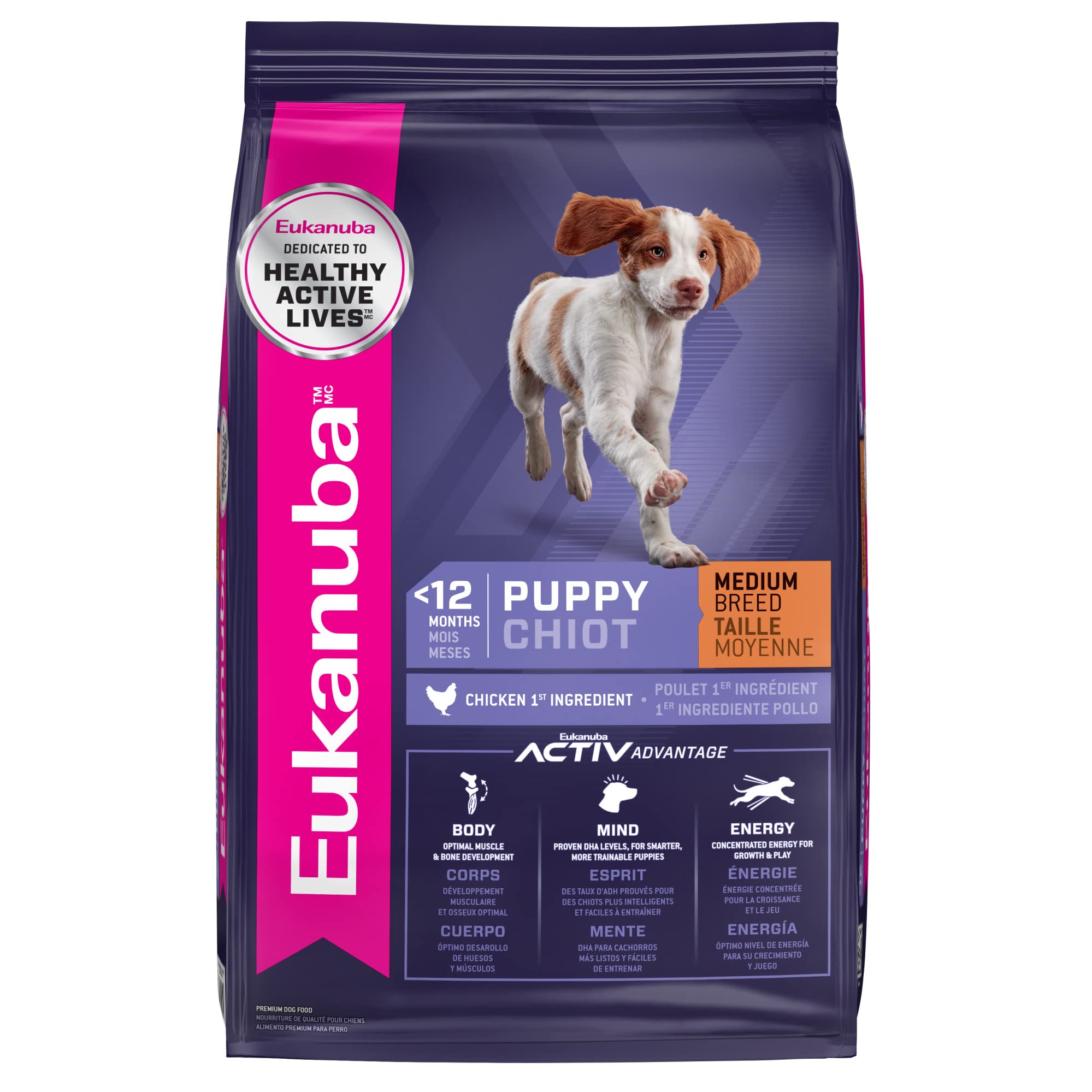 Eukanuba Chicken Early Activ Advantage Medium-Breed Puppy Formula Dry Dog Food - 30 Lbs  