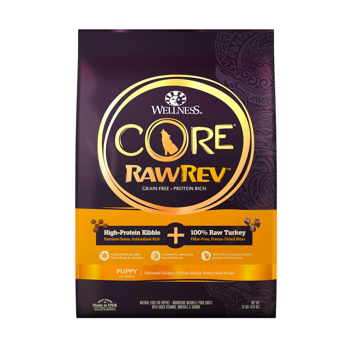 Wellness Core Raw-Rev Grain-Free Chicken and Turkey with Freeze-Dried Meat Puppy Formul...