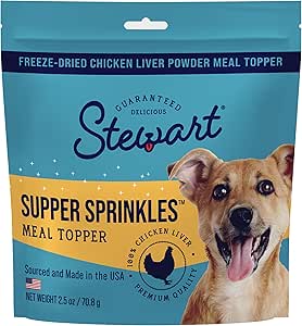 Stewart Supper Sprinkles Chicken Liver Freeze-Dried Powder Dog Food Meal Topper - 2.5 Oz Default Title