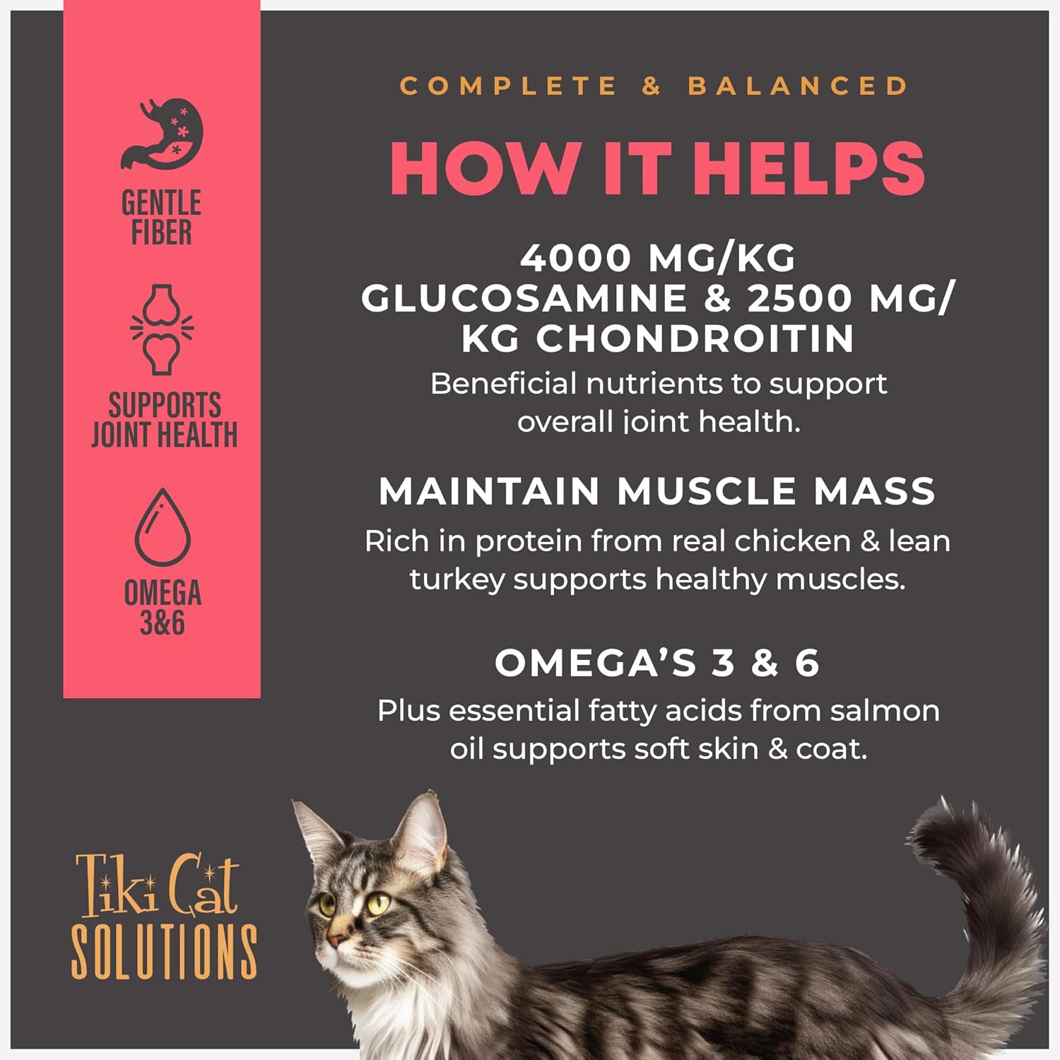 Tiki Cat Solutions Mobility High-Protein Grain-Free Chicken and Turkey Adult Dry Cat Food - 2.8 Lbs