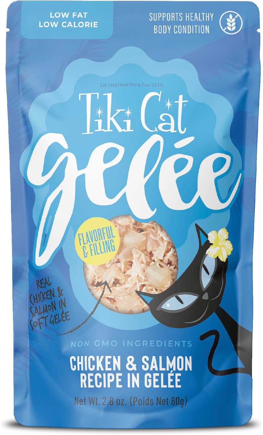Tiki Cat Luau Lean Gelee Low-Fat Chicken and Salmon in Gelee Wet Cat Food Pouch - 2.8 Oz - 12 Pack Default Title