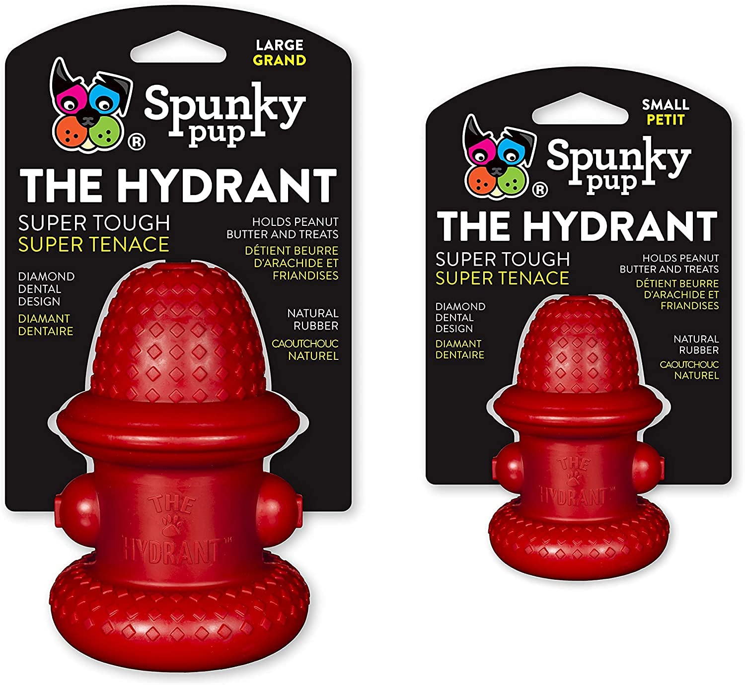 Spunky Pup Hydrant Treat Inserting Durable Rubber Dog Toy - Small  