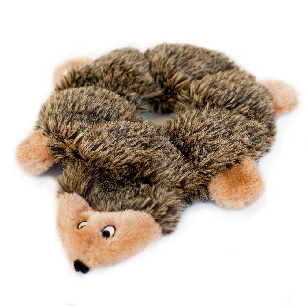 Zippy Paws Loopy Hedgehog No-Stuffing Squeak and Soft Dog Toy - Medium  