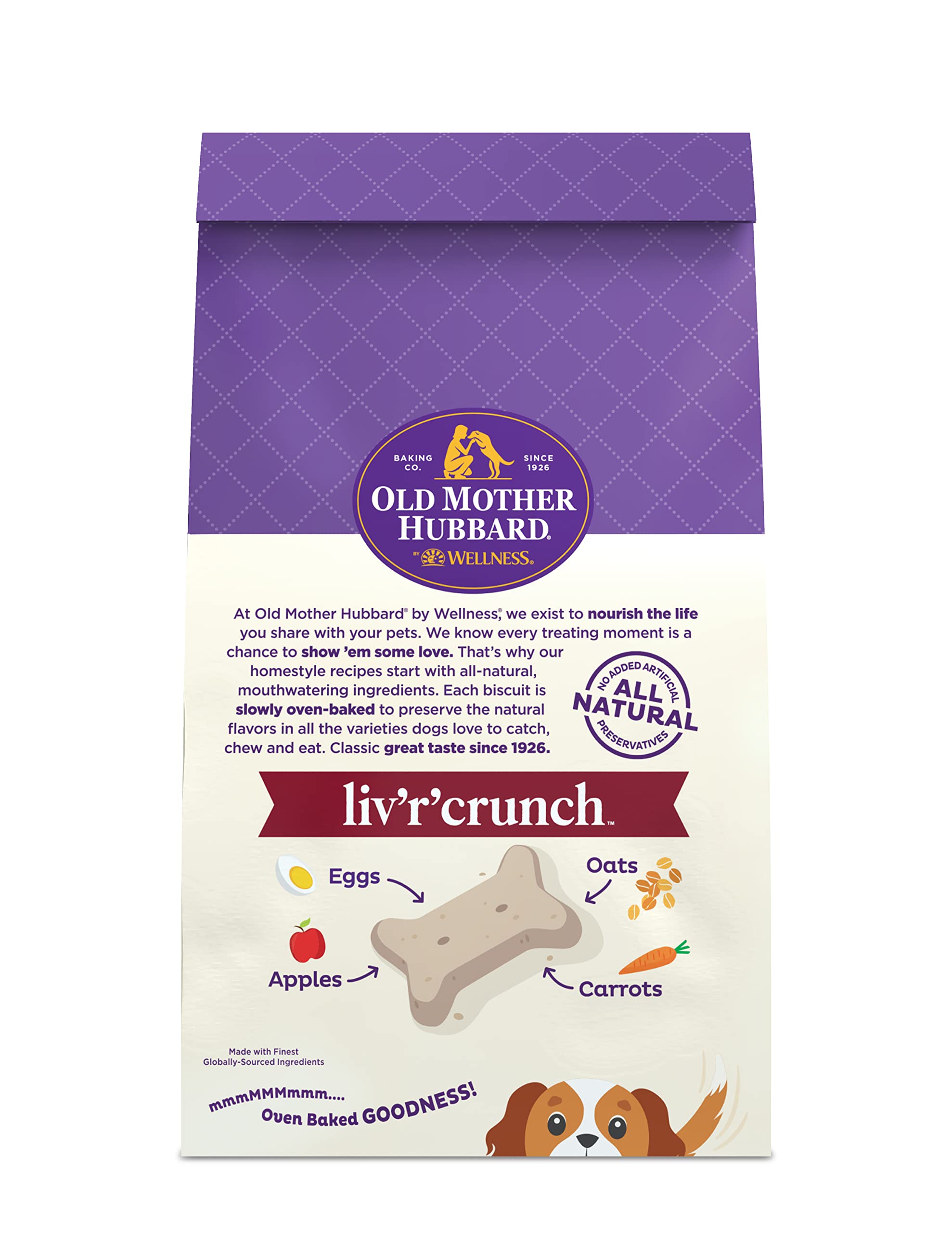 Old Mother Hubbard Liv'R'Crunch Carrot Liver and Apple Mini Baked Dog Biscuits - 20 Oz  