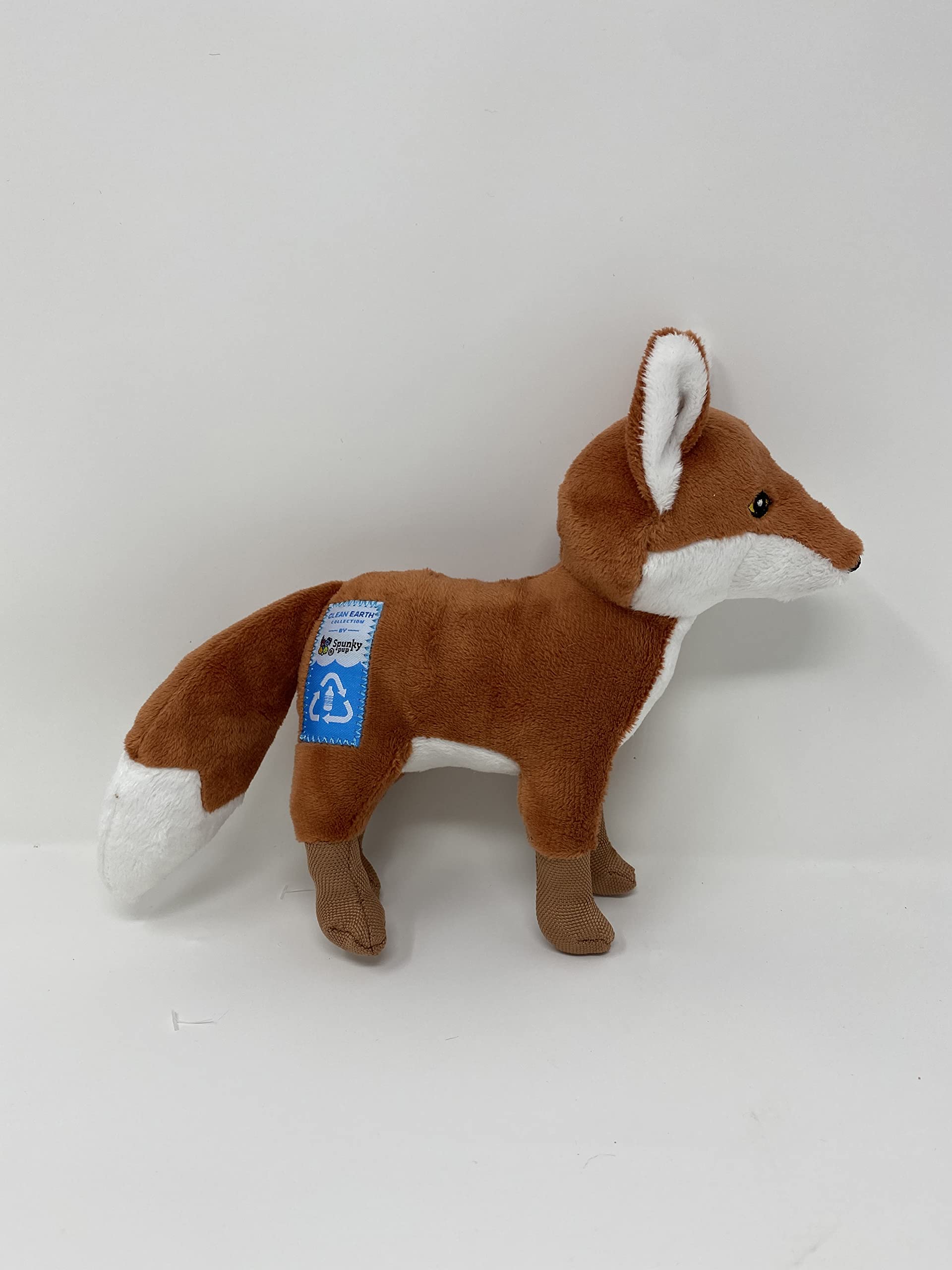 Spunky Pup Clean Earth Collection Fox Squeak and Plush Dog Toy - Small  