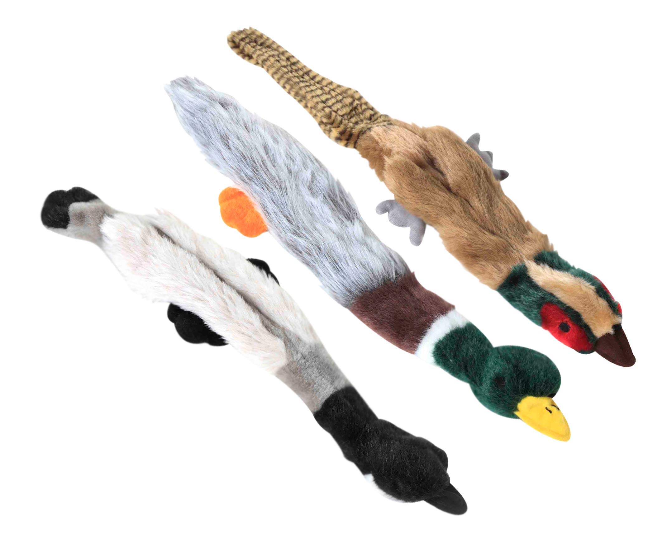 Multipet Empty Pheasant No-Stuffing Soft Squeaker Dog Toy - 20" Inches  