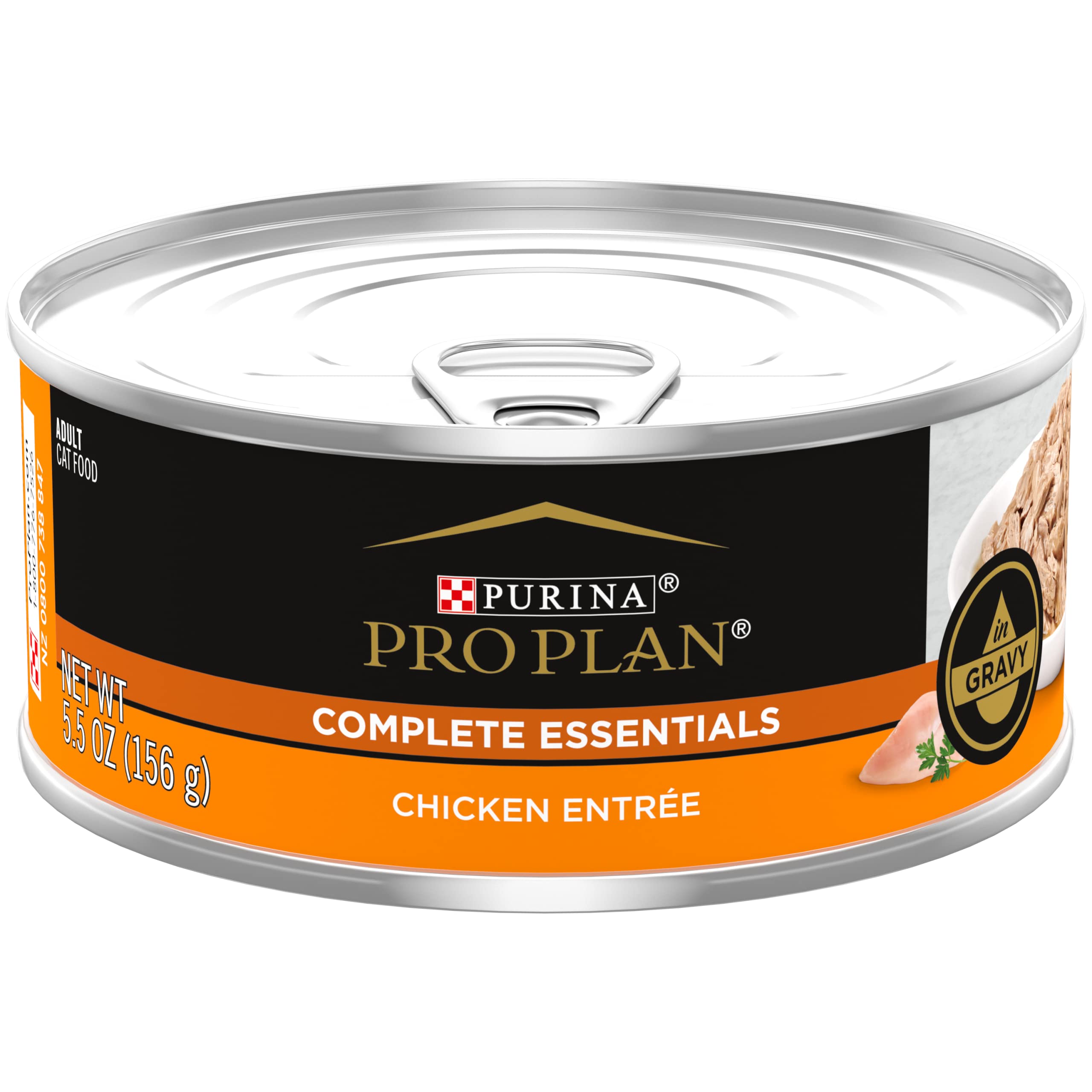 Purina Pro Plan Complete Essentials Savor Chicken and Spinach Entrée Canned Cat Food - 5.5 Oz - Case of 24  