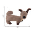 Kong Pupsqueaks Tucker Soft and Full-Body Squeaking Dog Toy - Brown - Medium  