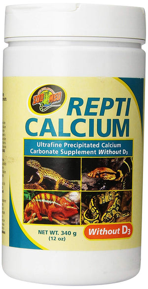 Zoo Med Laboratories Repti Calcium without Vitamin D3 Ultrafine Reptile Supplement - 12 Oz