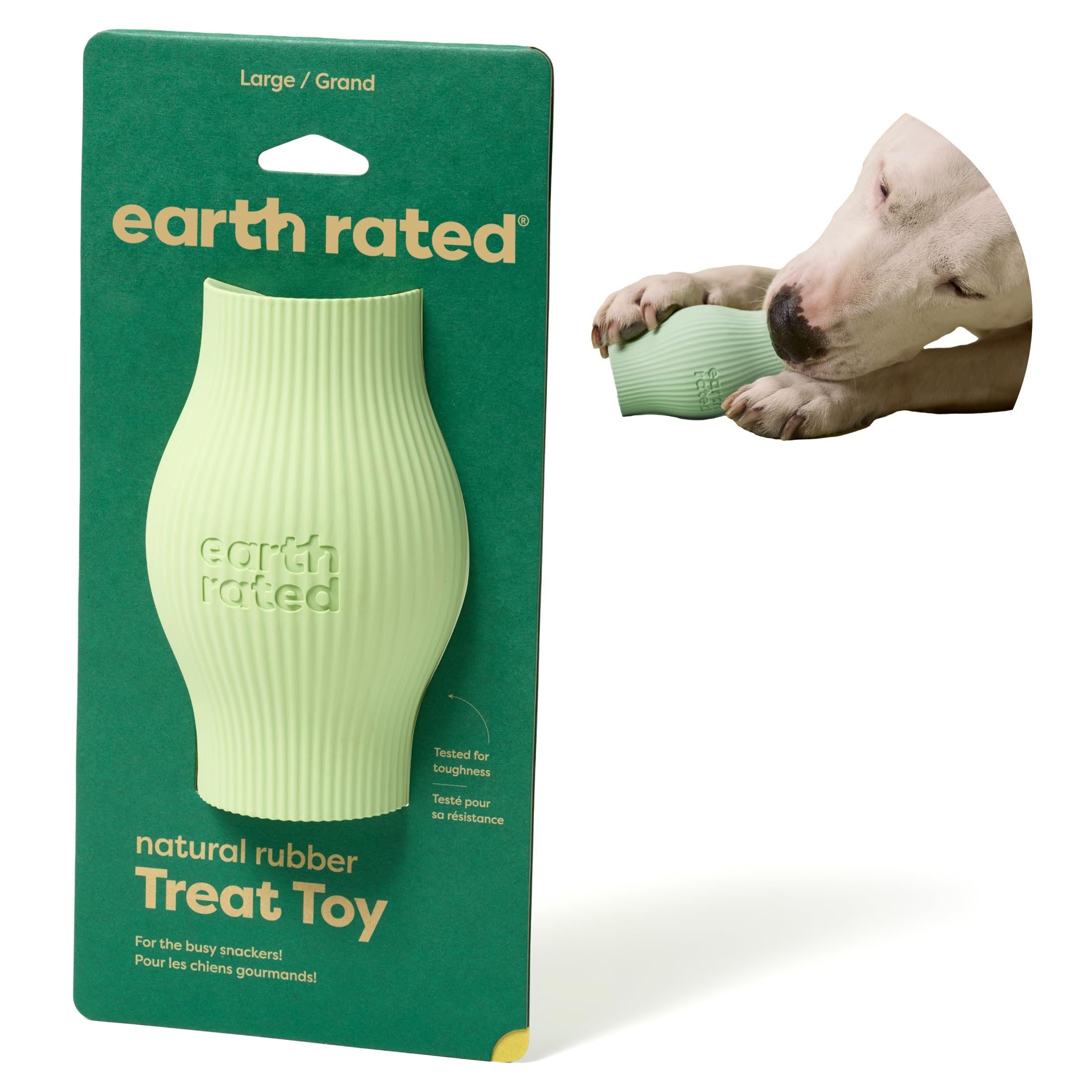 Earth Rated Natural Rubber Treat Dispensing Dog Toy - Green