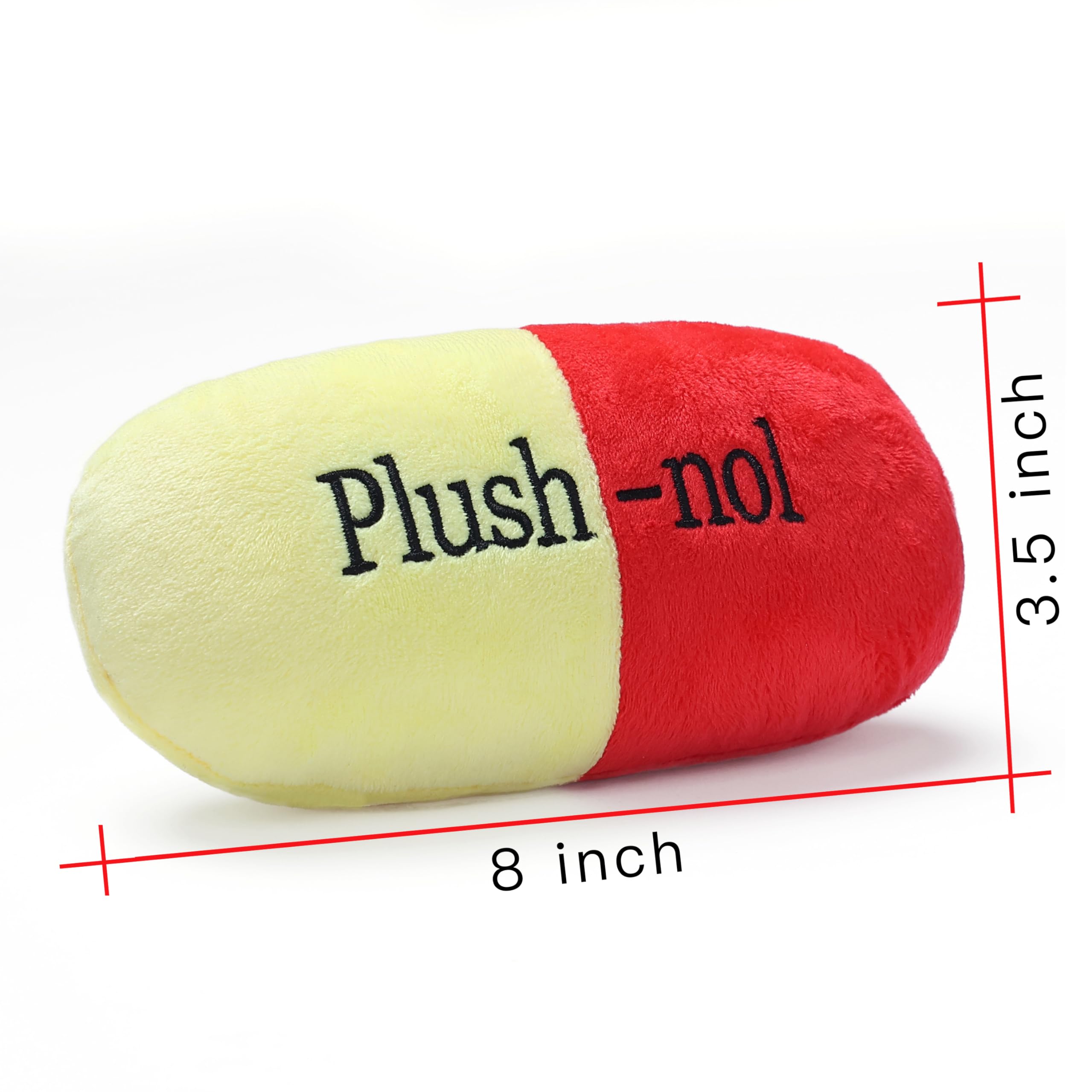 Spunky Pup RX Bad Dog Pill Squeak and Plush Dog Toy - Large  