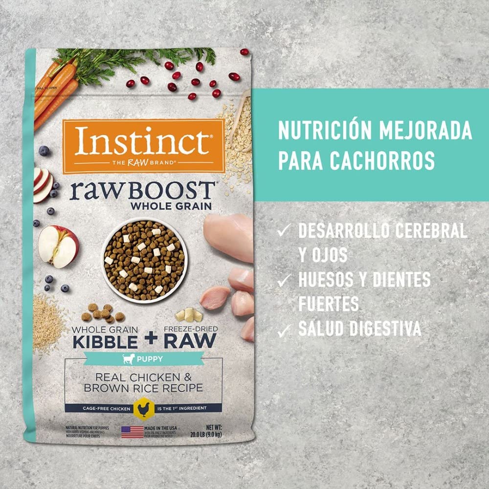 Instinct Raw Boost with Whole Grain Chicken and Brown Rice Puppy Dry Dog Food - 4.5 Lbs  