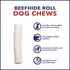 Rawhide Express Value Pack Beefhide Natural Dog Chew Rolls - 9-10" Inches - 4 Lbs - 12 Pack  