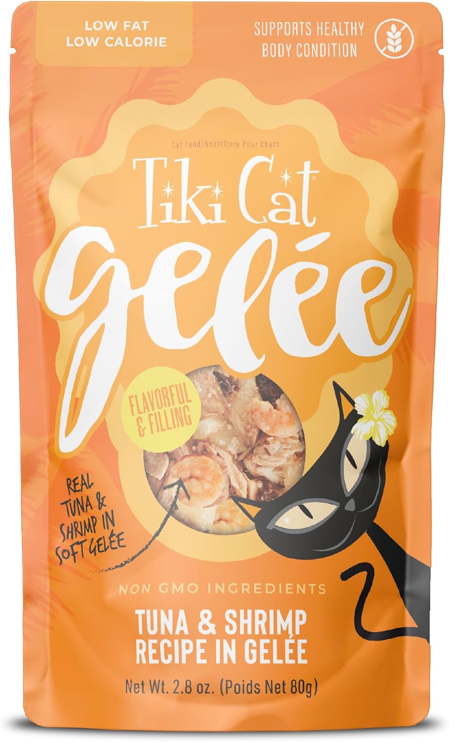 Tiki Cat Gelee Low-Fat Tuna and Shrimp in Gelee Recipe Wet Cat Food Pouch - 2.8 Oz - Case of 12 Default Title