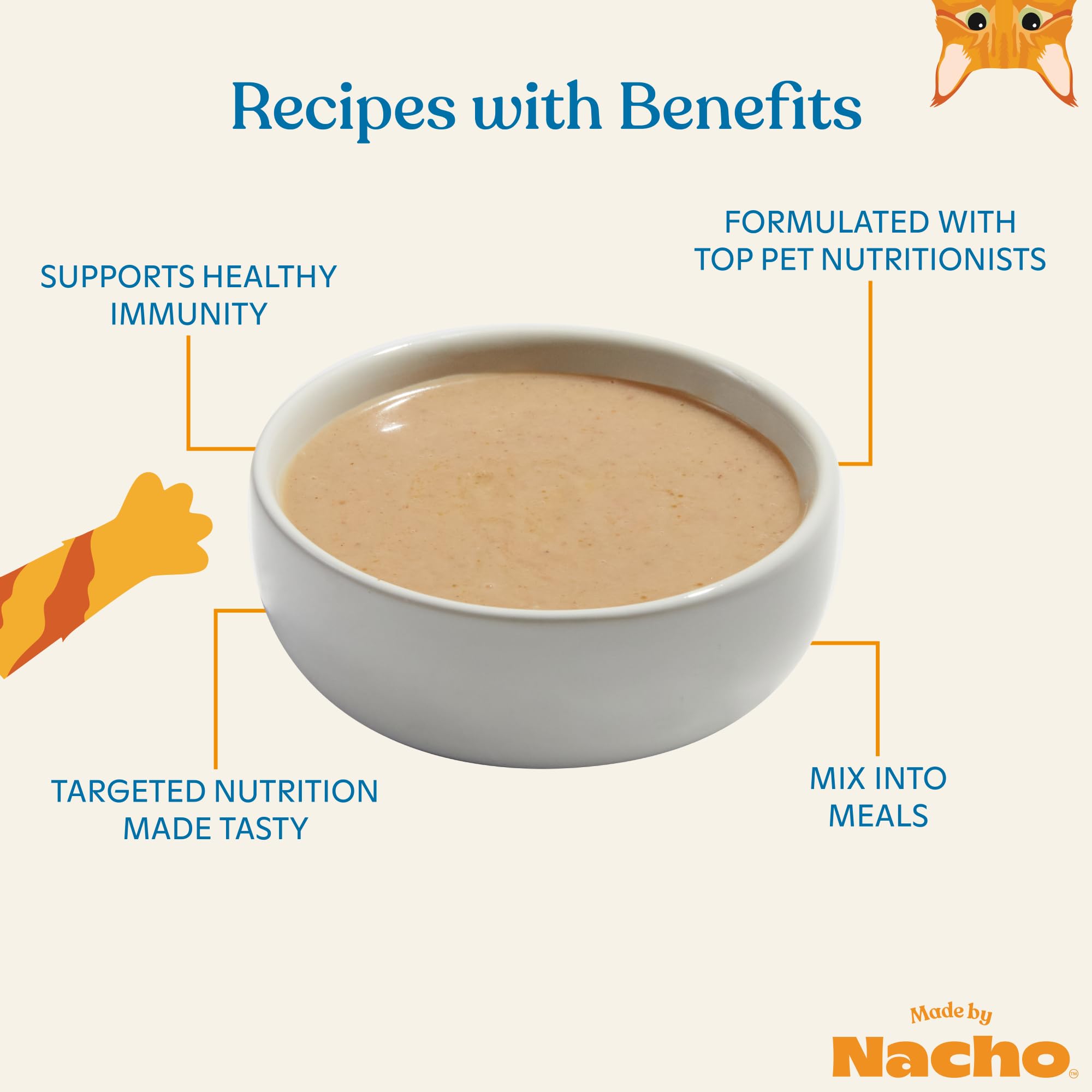 Made by Nacho Digestive Support Chicken Pate Cat Food Topper Pouch - 1.4 Oz - Case of 36  