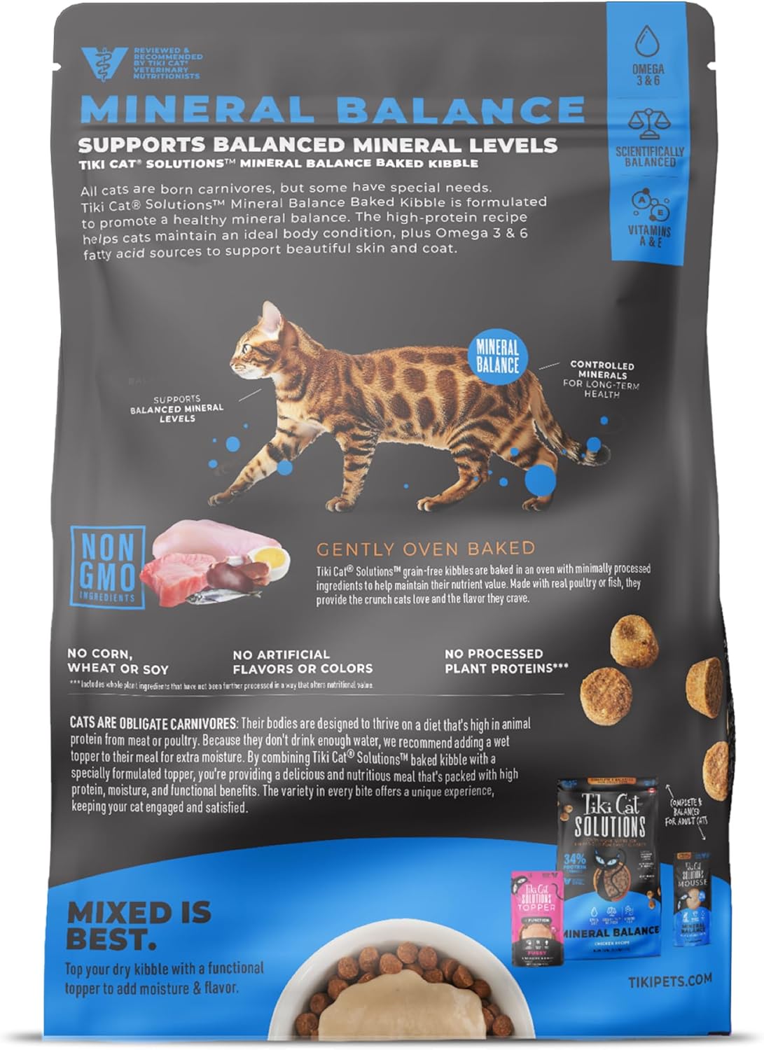 Tiki Cat Solutions Mineral Balance Urinary Tract Health Grain-Free Chicken Adult Dry Cat Food