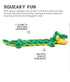 Outward Hound Squeaker Matz Gator Squeak and Plush Dog Toy - Green - X-Large  