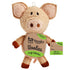 Spunky Pup Woolies Craft Collection Pig Squeak and Wool Plush Dog Toy  