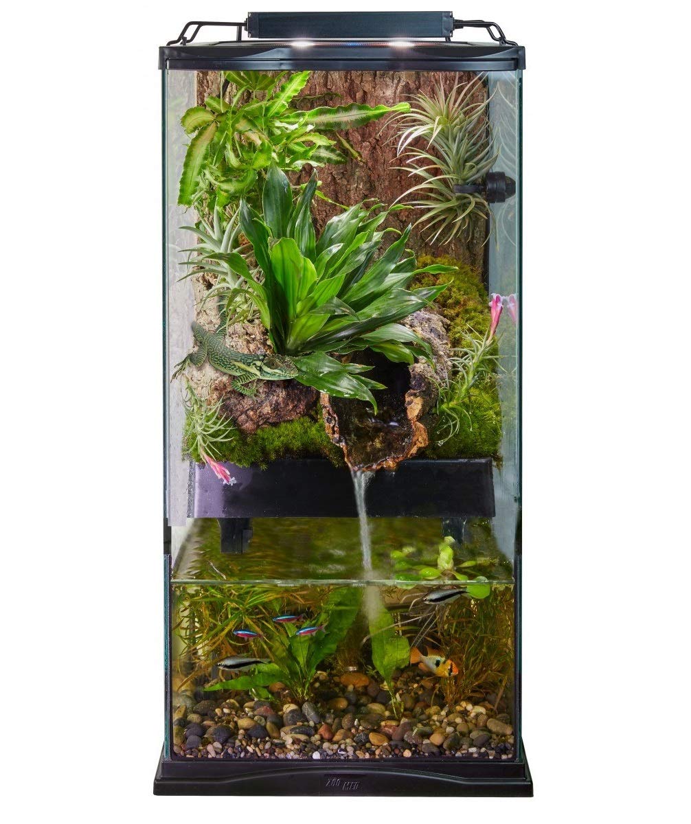 Zoo Med Laboratories Aquarium Terrarium or Paludarium Habitat Tank - 10 Gallons - L:18" X W:18" X 36" Inches  