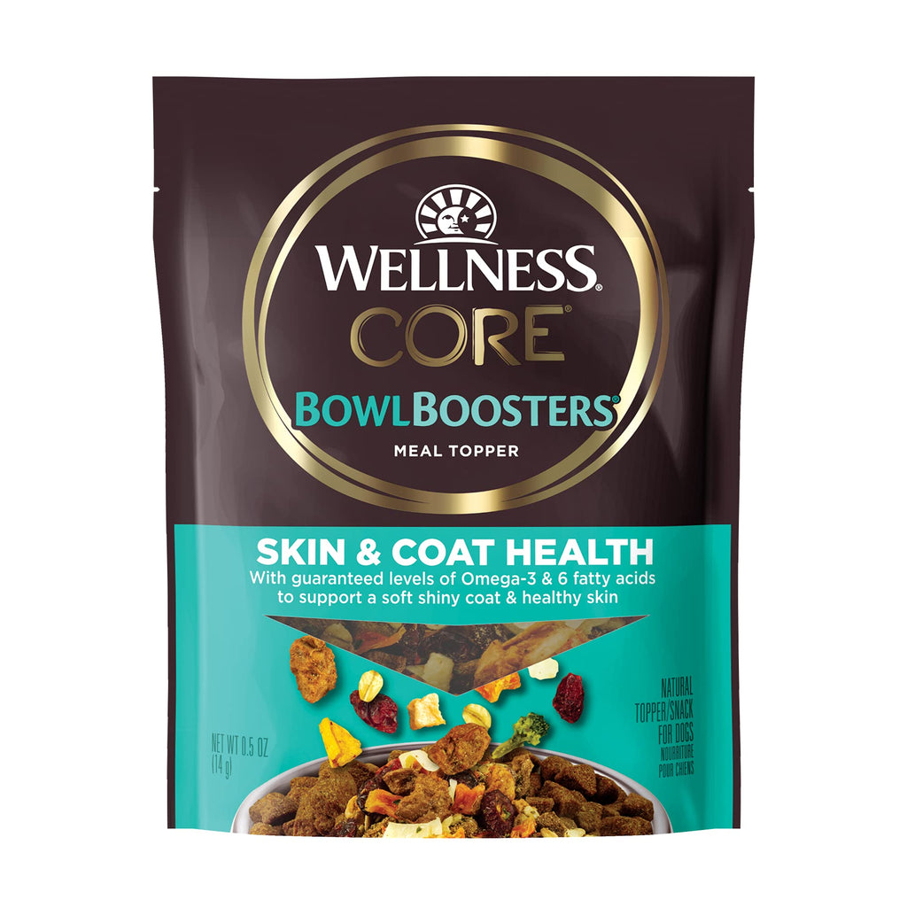 Wellness Core Bowl Boosters Skin and Coat Health Dog Food Topper - .5 Oz - Case of 24  