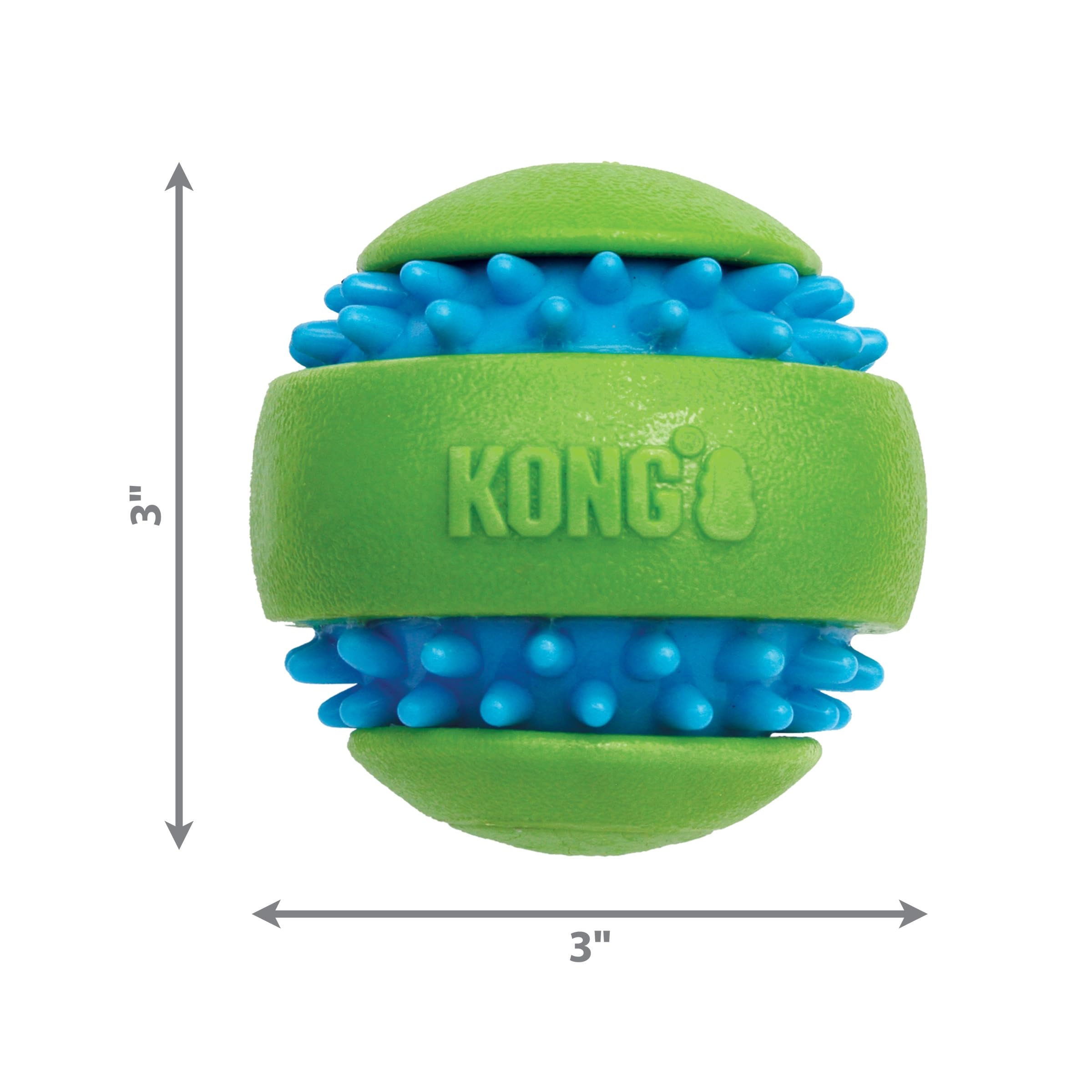 Kong Squeezz Goomz Ball Dental Textured and Squeak Rubber Dog Toy - Large  