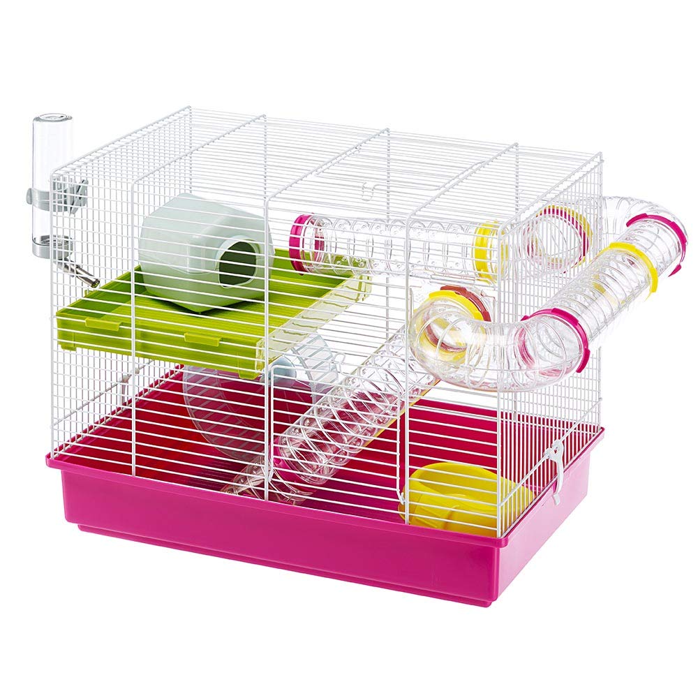 Ferplast Laura Fun and Interactive Hampster Cage with Accessories - Pink - 39