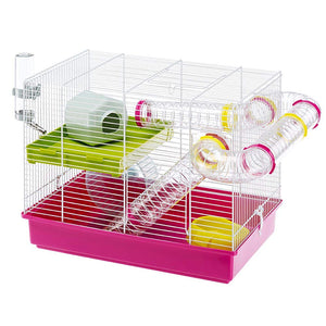 Ferplast Laura Fun and Interactive Hampster Cage with Accessories - Pink - 39" X 22" X ...