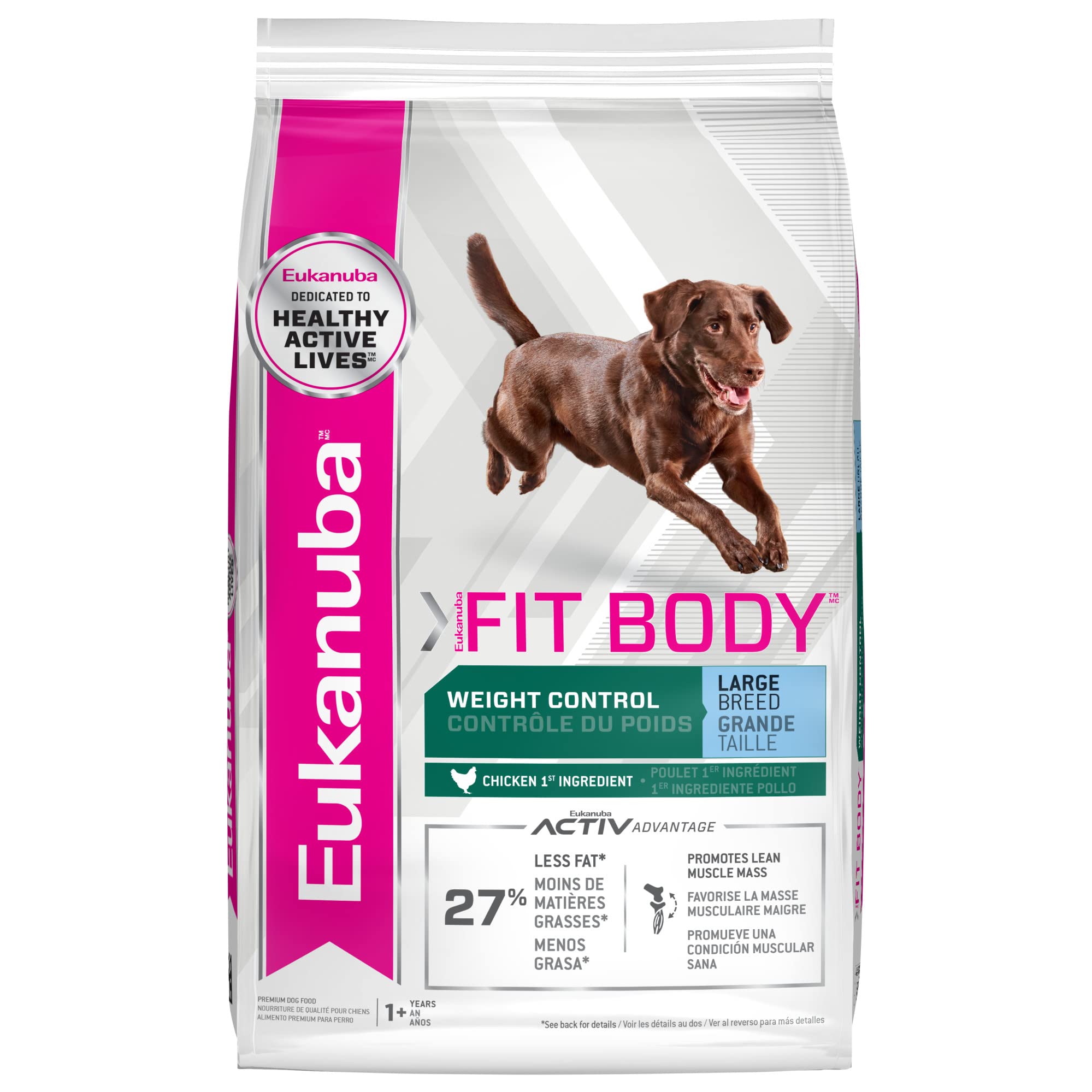 Eukanuba Fit Body Weight Control Large-Breed Dry Dog Food - 15 Lbs  