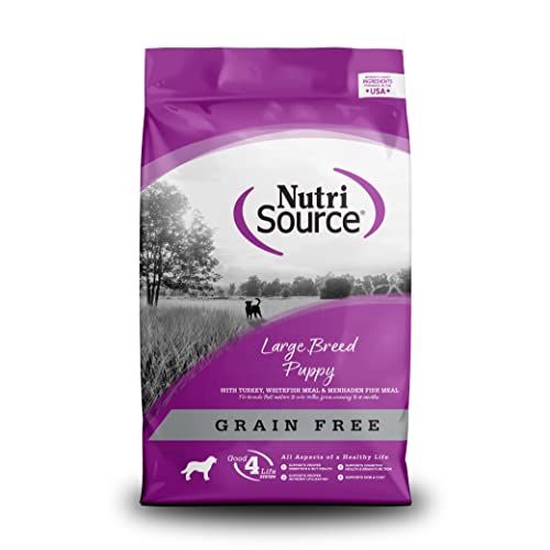 Nutrisource Grain-Free Turkey Whitefish and Menhaden Fish Large-Breed Puppy Dry Dog Food - 26 Lbs