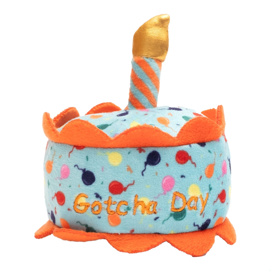 The Worthy Cat Cotcha Day Birthday Cupcake Squeak and Crinkle Plush Cat Toy