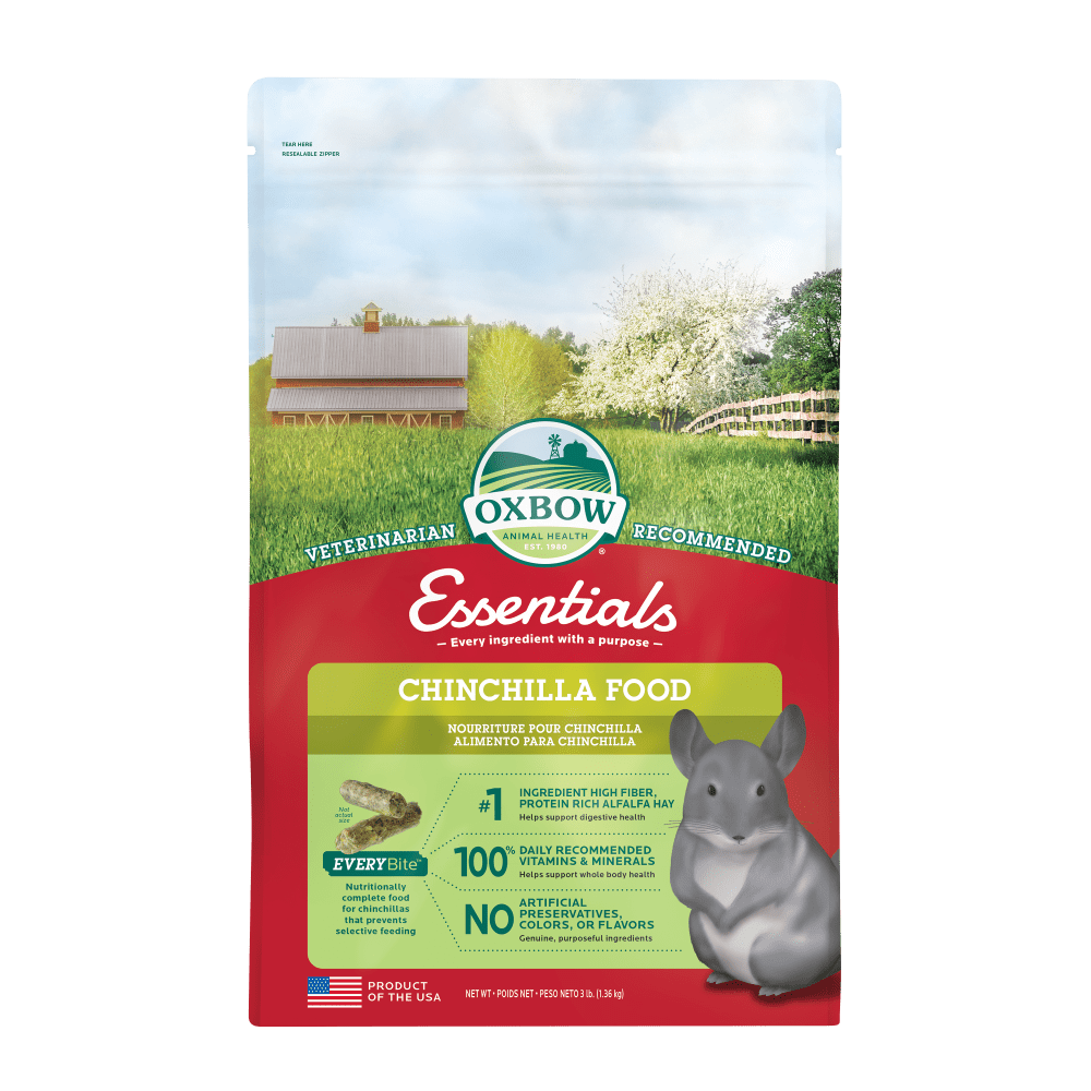 Oxbow Chinchilla Essentials Small Animal Food - 3 lb Bag