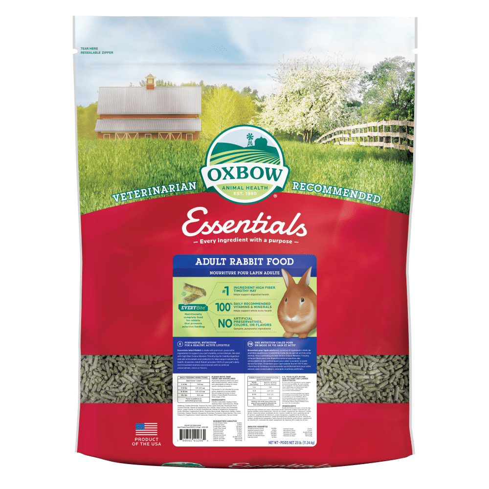 Oxbow Adult Rabbit Essentials Small Animal Food - 25 lb Bag