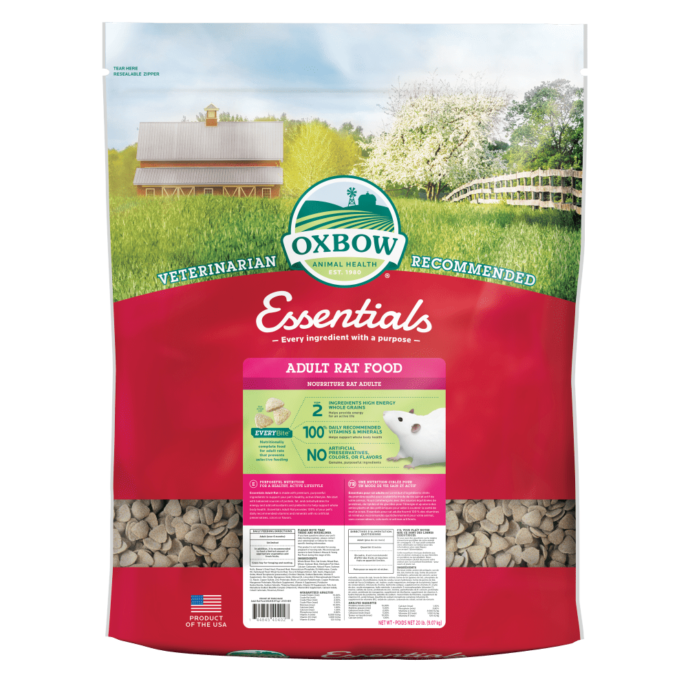 Oxbow Adult Rat Essentials Small Animal Food - 3 lb Bag