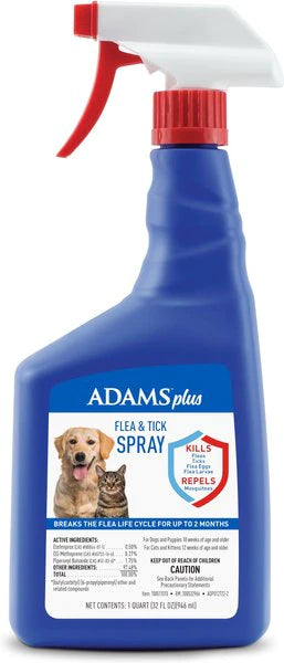 Adams Plus Flea and Tick Dog Spray - 32 Oz