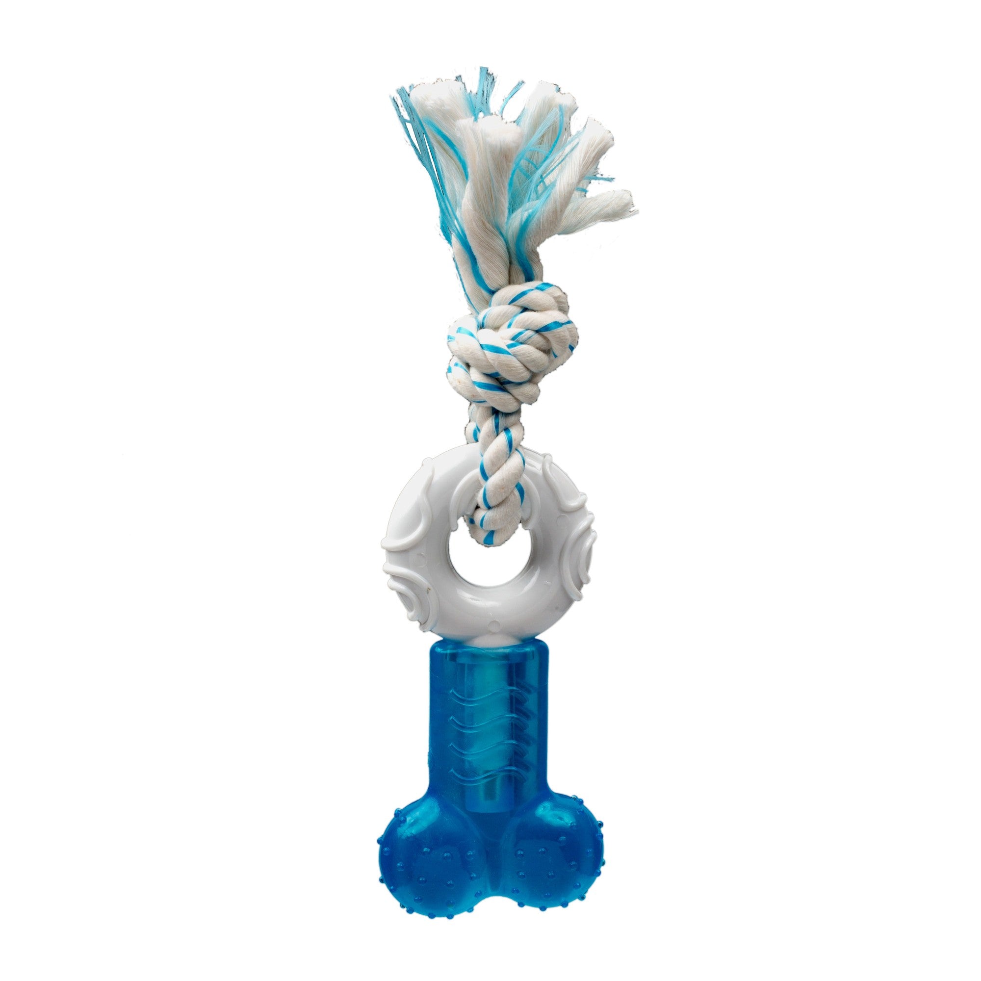 Multipet Canine Clean Peppermint Bone and Donut Rope Chew Dog Toy - 7.5 Inch