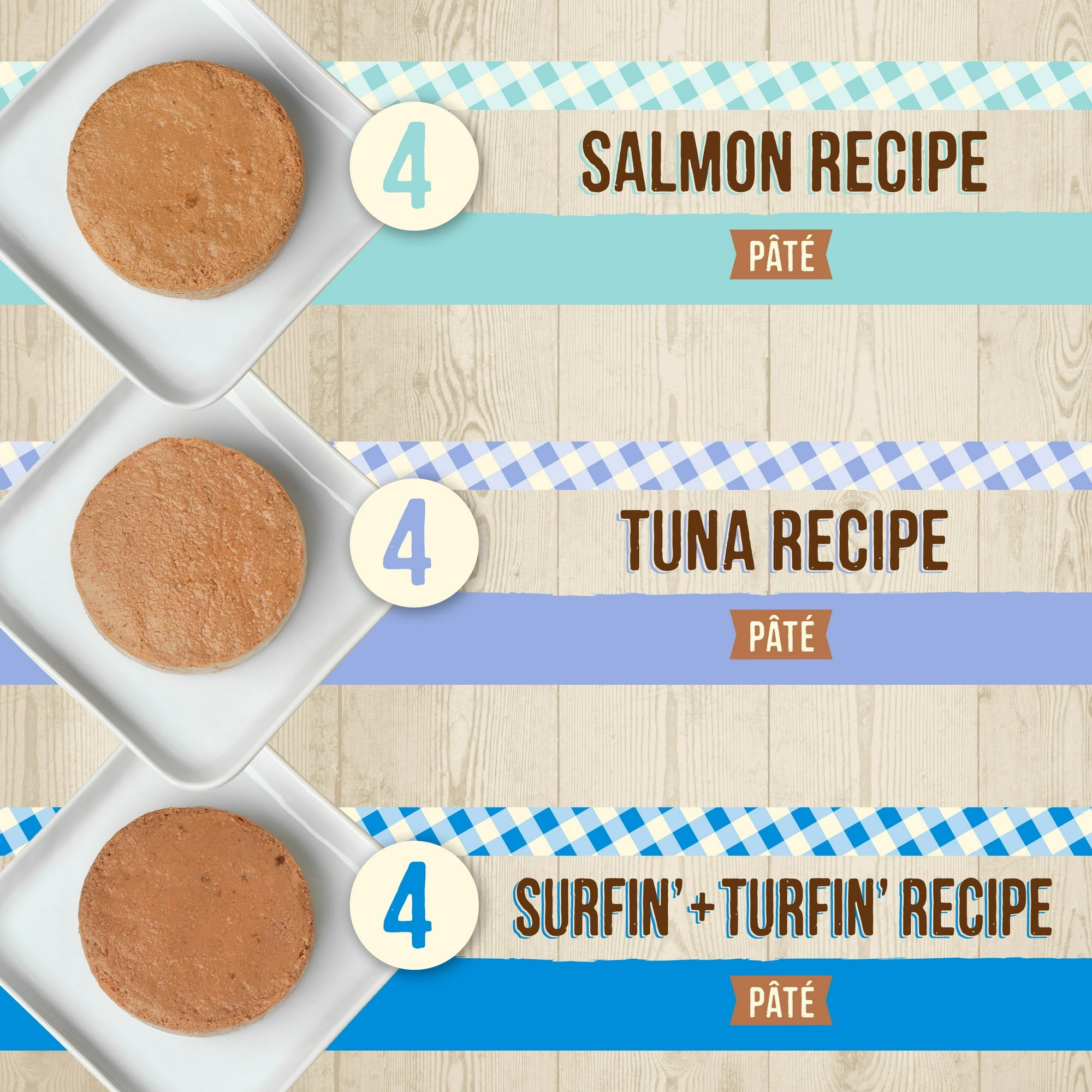 Merrick Grain-Free Purrfect Bistro Seafood in Gravy Canned Cat Food - Variety Pack - 5.5 Oz - 12 Pack - Case of 4