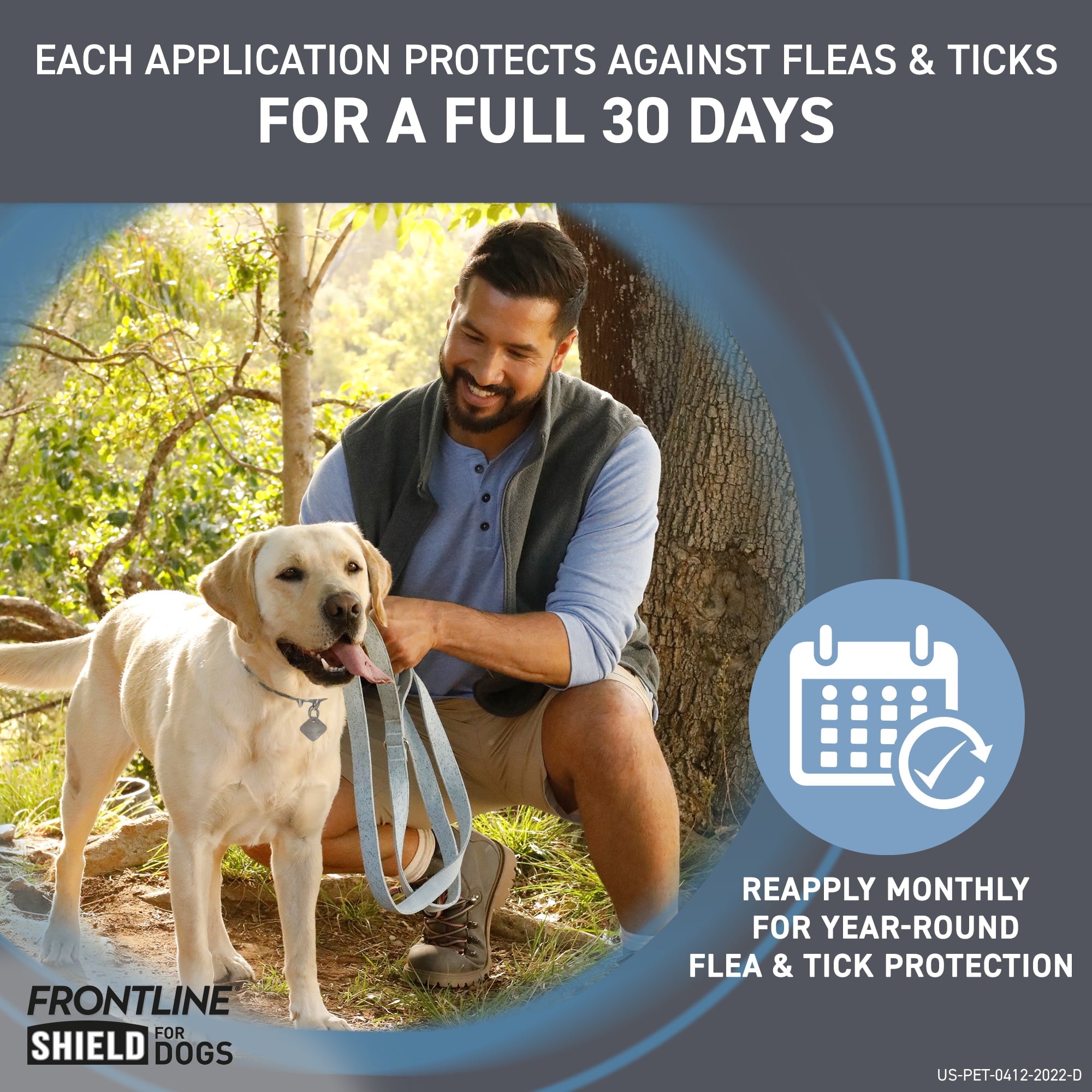Frontline Shield Extra-Strength Dog Flea and Tick 3-Dose Treatment - Small - Dogs 11-20 Lbs
