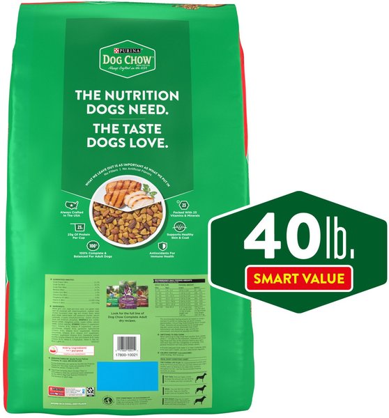 Purina Dog Chow Complete and Balanced Real Chicken Adult Dry Dog Food - 40 Lbs