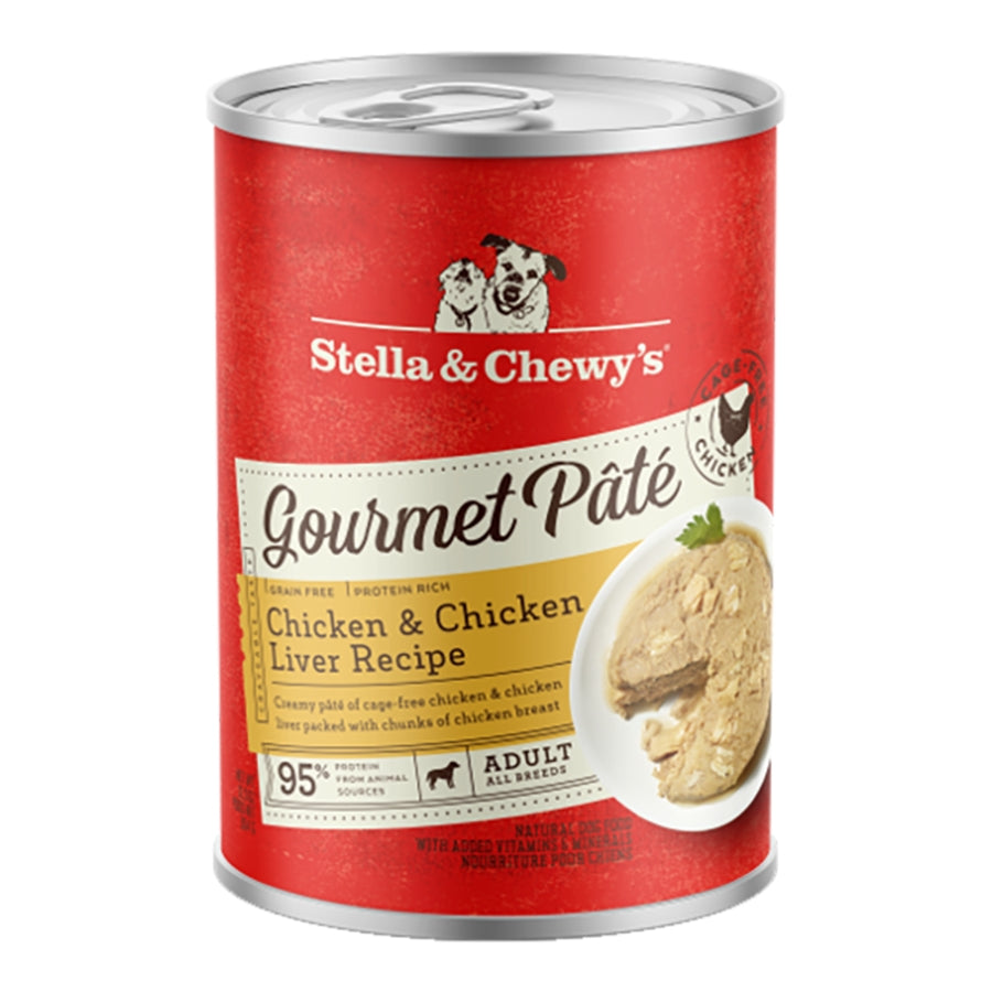 Stella & Chewy's Gourmet Pate Chicken and Liver Canned Dog Food - 12.5 Oz - Case of 12