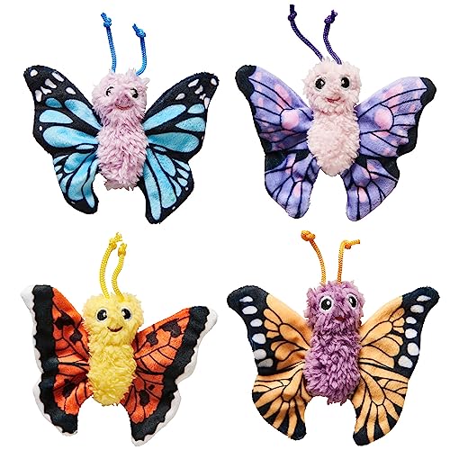 Ethical SPOT Love The Earth Butterfly Recycled Plastic Catnip Cat Toy - Assorted - 4 Inch