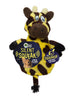 GoDog Hear Doggy Flattie Giraffe Silent Squeak Dog Toy with Chew-Guard Tech - Large  